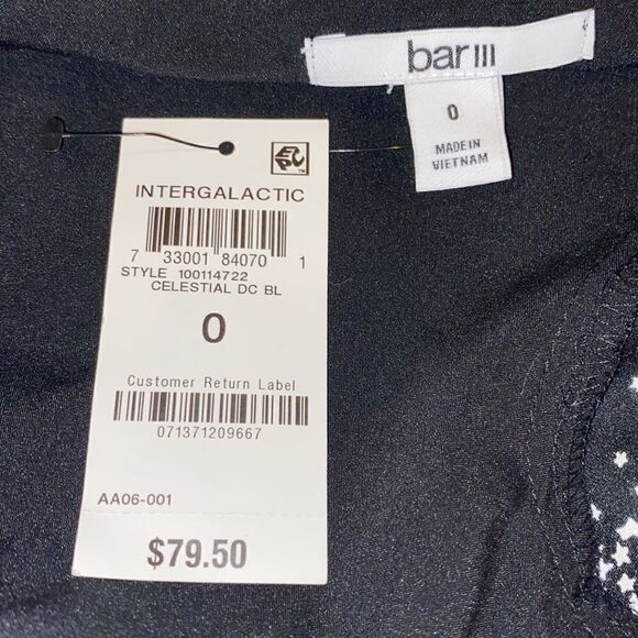 Bar III NWT Star-Print Asymmetrical Dress - Picture 10 of 10